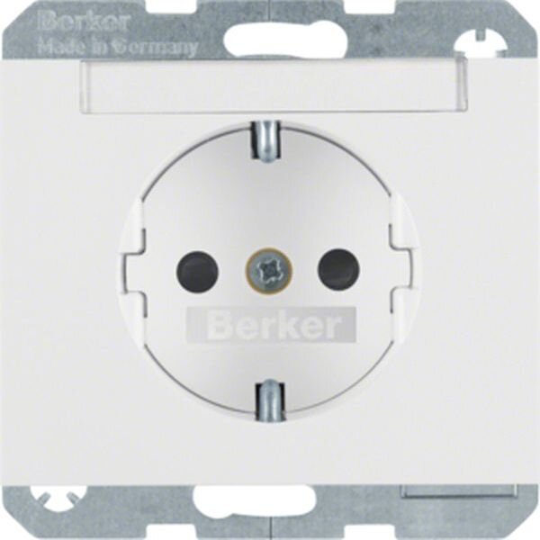 BERKER Steckdose SCHUKO 47387009 polarweiss gl&auml;nzend