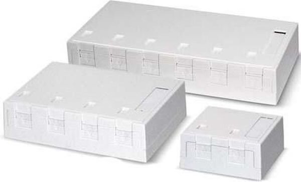 DAETWYLER Anschlussdose leer reinweiss AP 2x Keystone-Modul