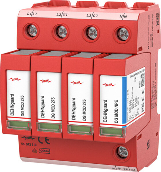 DEHN &Uuml;berspannungsableiter Typ2 DEHNguard MD 4-p. f TT/TN-S-Systeme