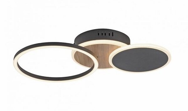 DIRE LED-Deckenleuchte LB25 Alu Holzdekor sw 25,5W 1800lm