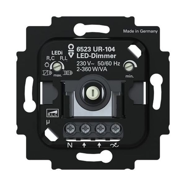 BUSCH-JAEGER LED-Dimmer 6523 UR-104 2+3 Draht m.N-Klemme