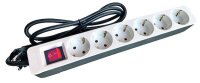 PROTEC Tischsteckdose PTSDS 6w/g 6f mit Schalter...
