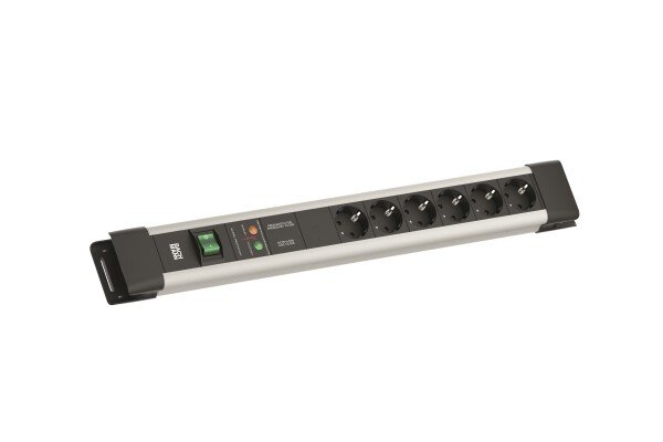 BACHMANN Steckdosenleiste 6xCEE7/3 1xGVS 1xSchalter 2,0m CEE7/7 gr