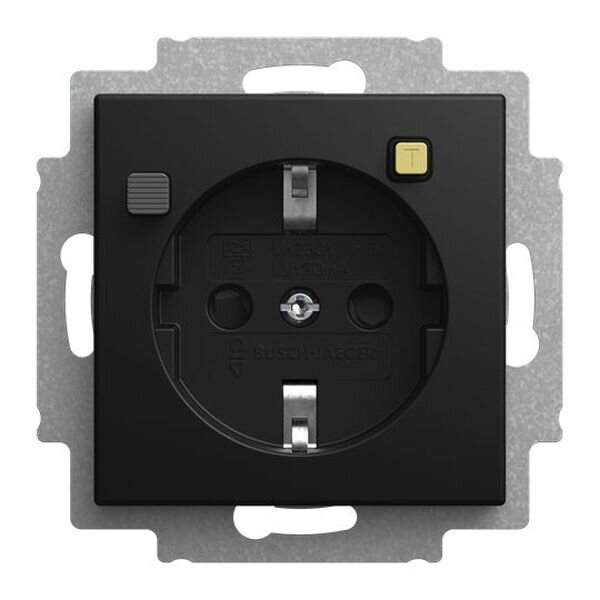 BUSCH-JAEGER Steckdoseneinsatz SCHUKO 3120 EUCB-915 FI-SCHUKOMAT schwarz matt