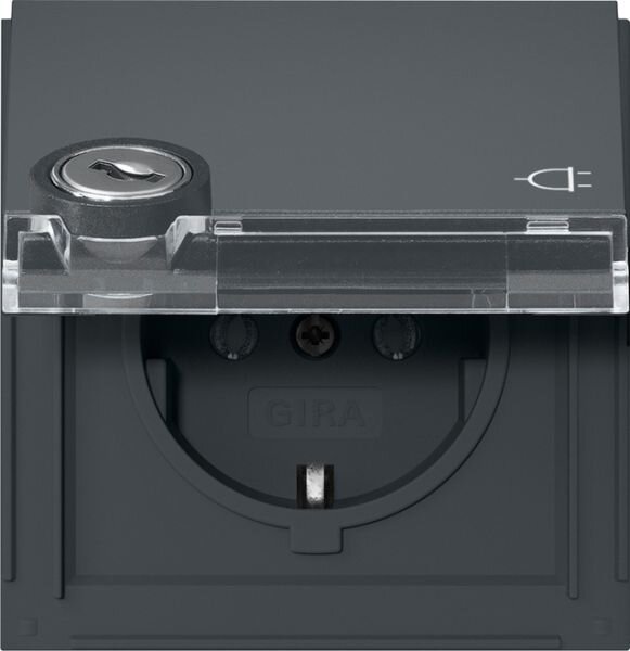 GIRA Steckdose SCHUKO 456967 KD Schloss gleich+BSF TX44 anthra