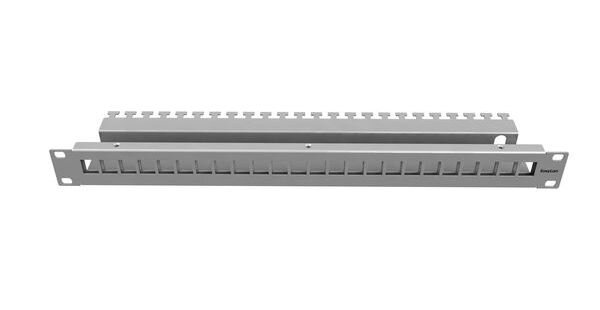 DNTZ Patchpanel 24-fach leer fixLink 1HE 19" Eisenblech