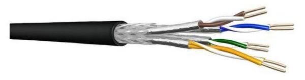 DRAKA Datenkabel Cat7 1000MHz UC900HS 4P23 S/FTP PE schwarz RG100