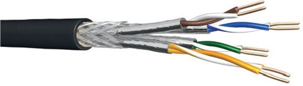 DRAKA Datenkabel Cat7 1000MHz UC900HS 4P23 S/FTP PE schwarz RG50