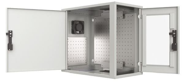 EcoDNT Wandschrank 19-Zoll vertikal WGV3506 BTH: 600x350x545mm 6HE RAL7035