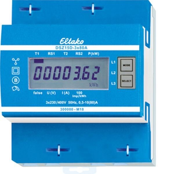 ELTAKO Drehstromz&auml;hler elektronisch DSZ15D-3x80A MID geeicht