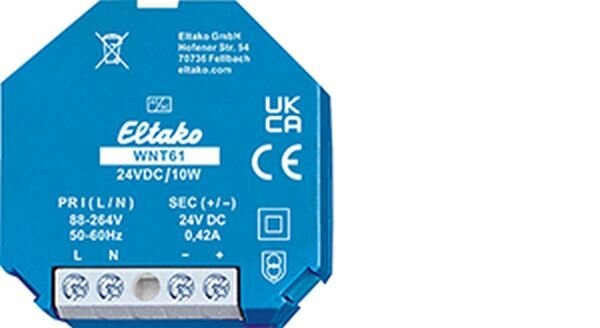 ELTAKO Weitbereichs-Schaltnetzteil WNT61-24VDC/10W