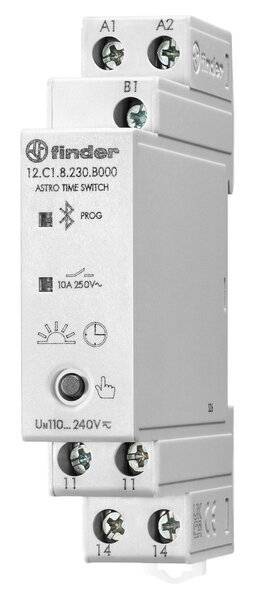 FINDER Wochenzeitschaltuhr Astro mit Bluetooth  1 Schlie&szlig;er 10A