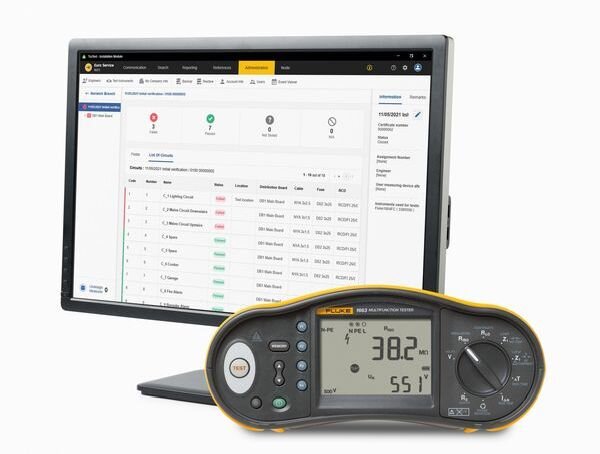 FLUKE Installationstester-Paket 1663 DE FTT KIT inkl. Software Trutest