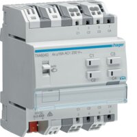 HAGER Schalt-/Jalousieausgang TXA604D easy 4/2fach 16A...
