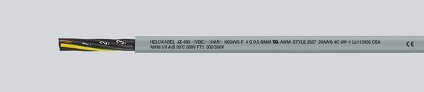 HELU PVC-Steuerleitung Eca JZ-603 3G1 qmm (18 AWG) grau TR500m