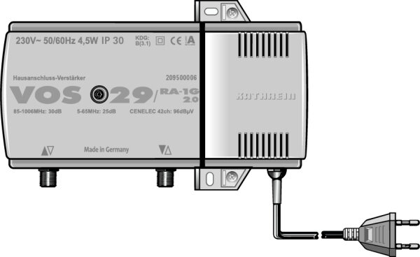 KATHREIN Hausanschluss-Verst&auml;rker VOS 29/RA-1G 2.0