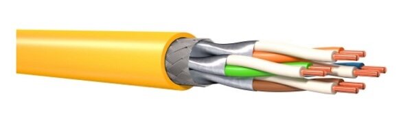 KERPEN Datenkabel Cat7A 1300MHz Dca F10-130 4P22 S/FTP LS0H gelb TR500