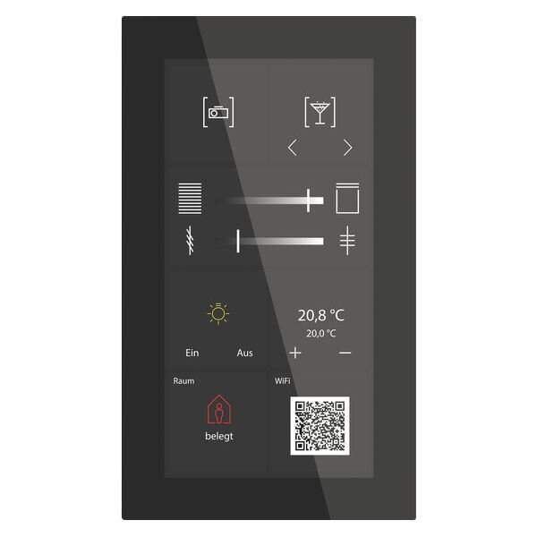 MDT Glastaster Smart Plus 6Zoll KNX Secure schwarz
