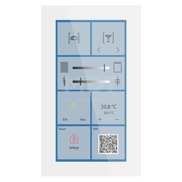 MDT Glastaster Smart Plus 6Zoll KNX Secure wei&szlig;