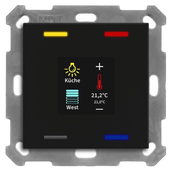 MDT Taster KNX Smart 55 4fach Farbdisplay T-/F-Sens