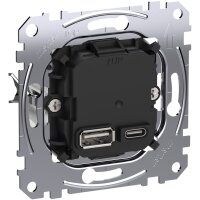 MERTEN Ladestation-Einsatz MEG43660120 USB Typ A+C 45W...
