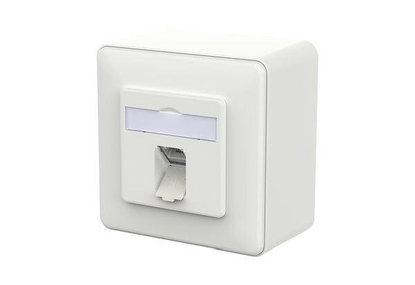 METZ Datenanschlussdose E-DAT C6A IDC 1 Port AP verkehrsweiss