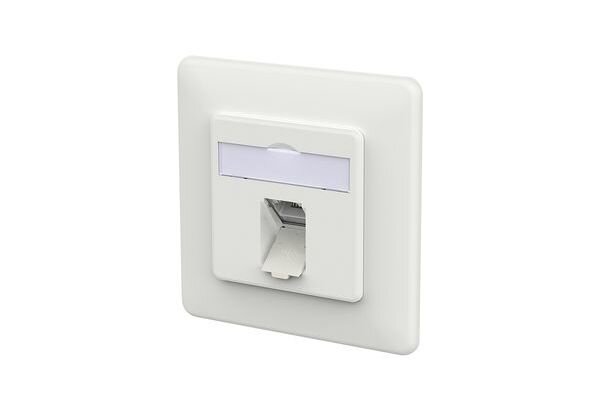METZ Datenanschlussdose E-DAT C6A IDC 1 Port UP verkehrsweiss