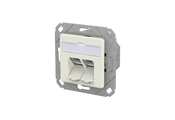 METZ Datenanschlussdose E-DAT C6A IDC 2 Port UPk reinweiss