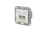 METZ Datenanschlussdose E-DAT C6A IDC 2 Port UPk reinweiss