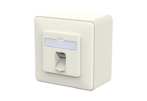METZ Datenanschlussdose E-DAT C6A LSA++ 1 Port AP reinweiss