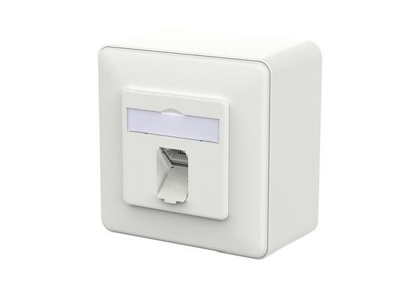 METZ Datenanschlussdose E-DAT C6A LSA++ 1 Port AP verkehrsweiss