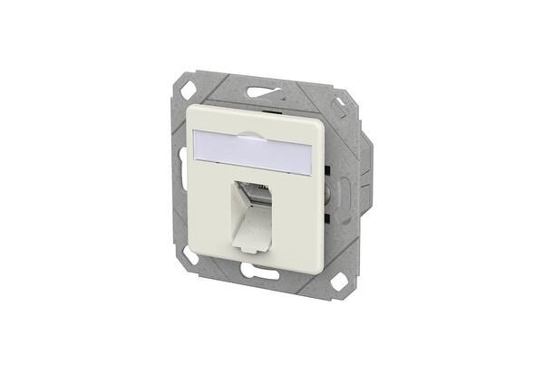 METZ Datenanschlussdose E-DAT C6A LSA++ 1 Port UPk reinweiss