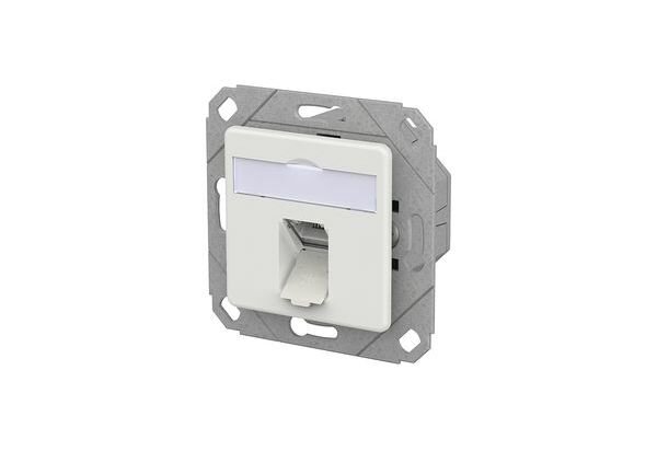 METZ Datenanschlussdose E-DAT C6A LSA++ 1 Port UPk verkehrsweiss