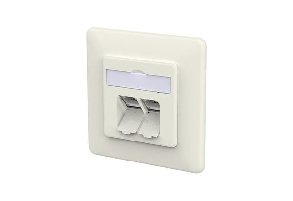 METZ Datenanschlussdose E-DAT C6A LSA++ 2 Port UP reinweiss