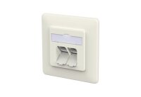 METZ Datenanschlussdose E-DAT C6A LSA++ 2 Port UP reinweiss