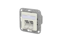 METZ Datenanschlussdose E-DAT C6A LSA++ 2 Port UPk reinweiss