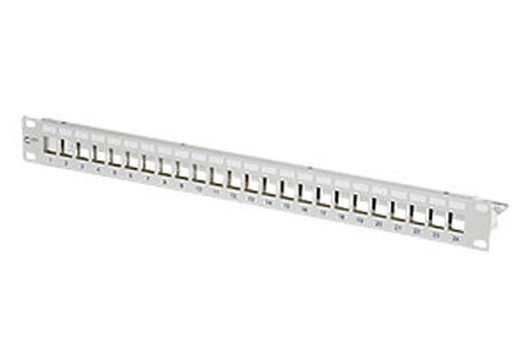 METZ Modultr&auml;ger Keystone 19 Zoll 1HE 24Port grau