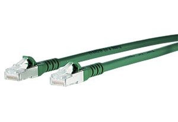 METZ Patchkabel Cat6A ISO/IEC 10G AWG26 2xRJ45 gr&uuml;n 1,0m