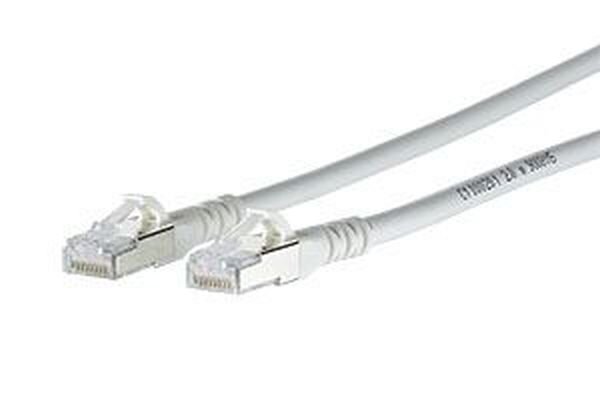 METZ Patchkabel Cat6A ISO/IEC 10G AWG26 2xRJ45 weiss 5,0m