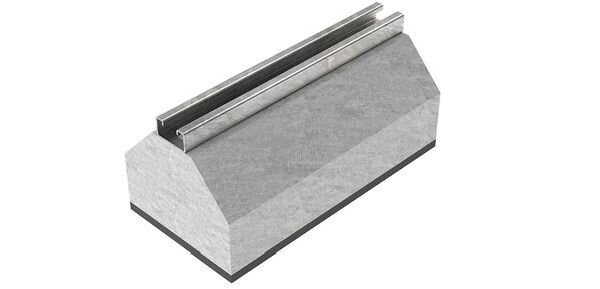 NIEDAX Dachstein mit Schiene SW 18mm 100x160x520mm
