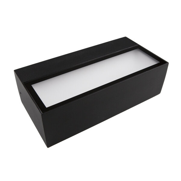 NOBILE LED-Wandleuchte LB25 WL-RE200 IP65 schwarz-matt 2x5W SCCT