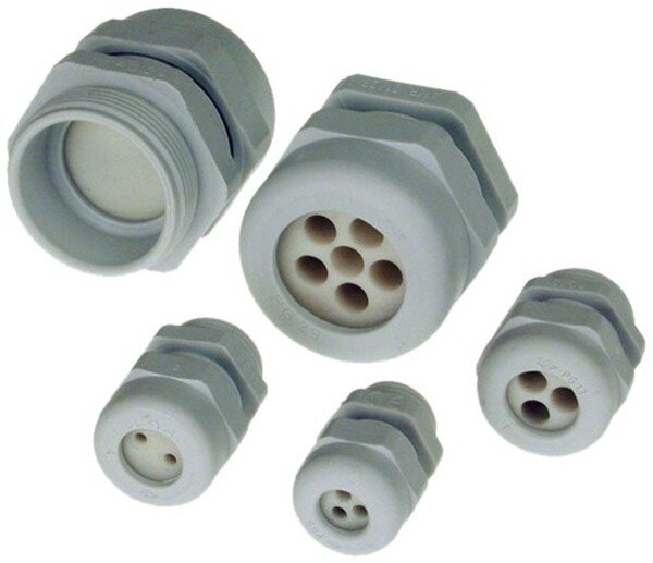PLICA Kabelverschraubung WADI MULTI M32 7x7mm GFK 20STK lichtgrau