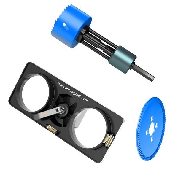 PRIMO Bohr-Fixx-Set und Bohrschablonen Set 74 mm