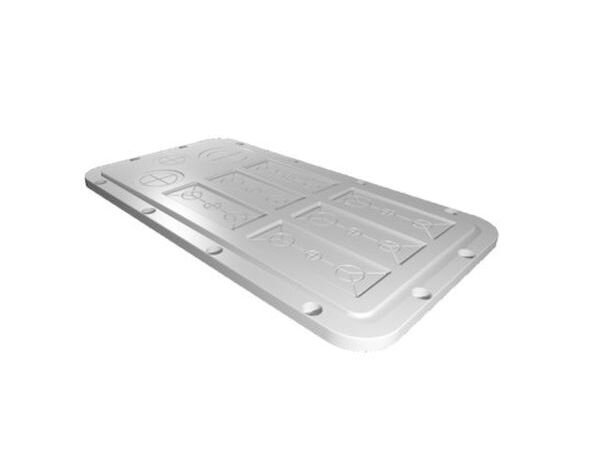 RITTAL Kunststoff-Flanschplatte AX modular vorgepr&auml;gt Gr. 6 401x221mm