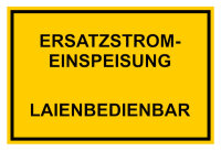 PROTEC Hinweisschild PWZEL Einspeisestelle Laienbedienbar