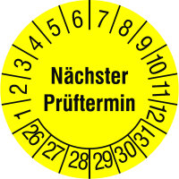 PROTEC Prüfplaketten PPPPNPO2026 Nächster...