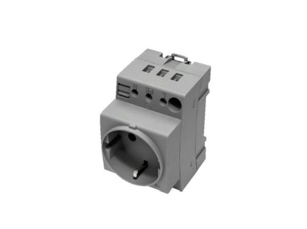 RITTAL Steckdose 250V 16A grau Schutzk. CEE 7/4 PK= 2Stck