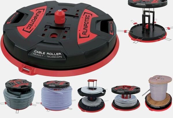 RUNPOTEC Kabelabroller X BOARD XB 500 T (Teleskopauszug)
