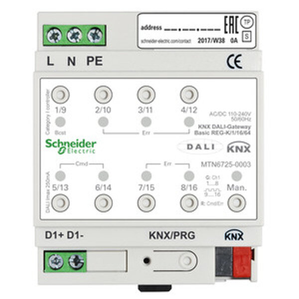 SCHNEIDER DALI-Gateway KNX Basic REG-K/1/16/64 1Kanal
