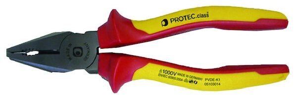 PROTEC Kombizange mit Schneide 180mm PVDE-K1
